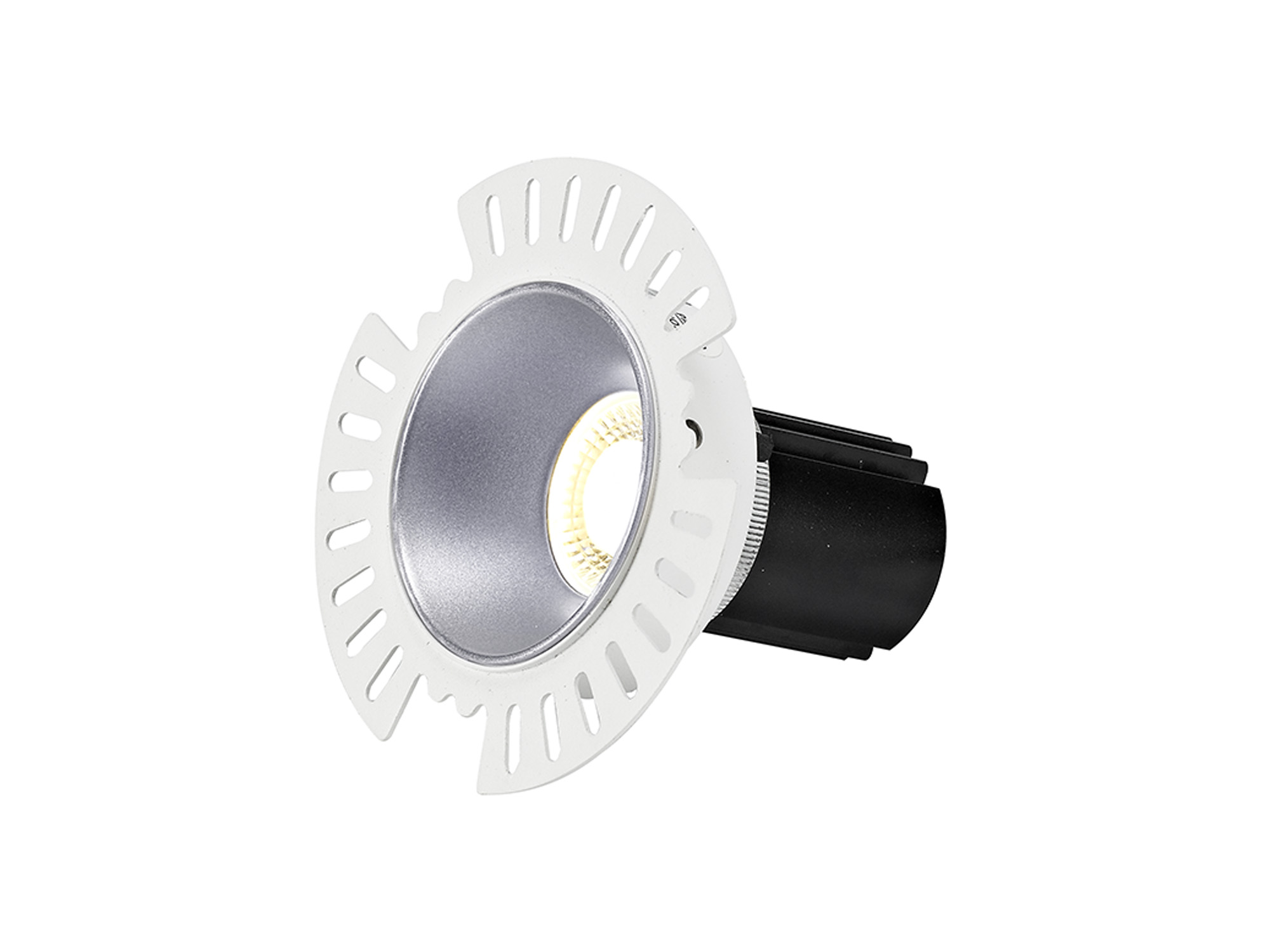 DM201820  Basy 12 Tridonic powered 12W 2700K 1200lm 12° CRI>90 LED Engine Silver Fixed Recessed Spotlight; IP20